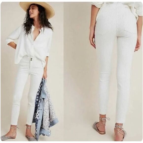 Anthropologie Pilcro & The Letterpress High Rise Skinny Jeans Size 31 Sailor But - Picture 1 of 16